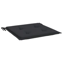 vidaXL Gartenstuhl-Kissen 4 Stk. Schwarz 50x50x3 Cm Oxford-Gewebe - Black - View 5