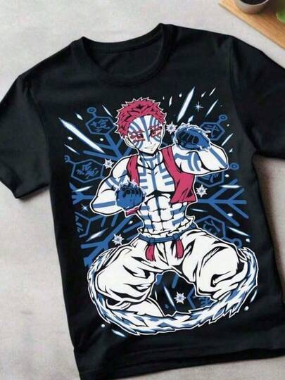 Fashion Print Casual T-Shirt Halloween Costumes, Men Clothes, Demon Slayr Anime Tanjiro Kimetsu No Yaiba T-Shirt 01 Men's Clothing, T Shirt For Men, Men T Shirts, Graphic T Shirt Men, Mens Tshirts, White T Shirt, Gym Wear Men, Mens Summer Holiday Clothes, Halloween Clothes, Tops For Men, Shirts, Going Out Tops, Halloween Clothes Men, Fall Clothes For Men, Cute Tops, Graphic Tees, Business Casual Men Loose Fit, Suitable For Daily Gatherings
