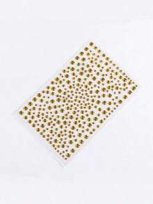 1 Piece Of 325 Gold Sparkling Gemstone Stickers, Sparkling Diamond Eye Makeup Stickers, Beauty Products, Facial Decorations Suitable For Parties, Performances, Ball Role-Playing, Nail Art, And DIY Crafts-Halloween,Christmas,Fall,Winter, Supplies, S116 - 彩色 - 查看 4