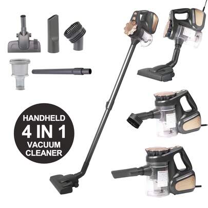 SUPERLEX 4-In-1 Vacuum Cleaner, Handheld Vacuum Cleaner With 5M Cable, 900ML Dust, Multifunction Bagless Stick Vac For Carpet, Floor, Sofa, Pet Hair, 600W