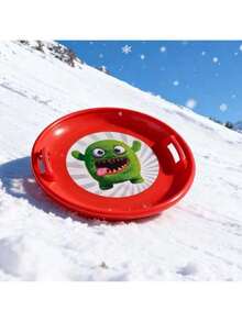 58x58cm Round Sled, Random Color - Winter Snow Sliding Toy, Outdoor Skiing Recreation Equipment - Multicolor - View 3
