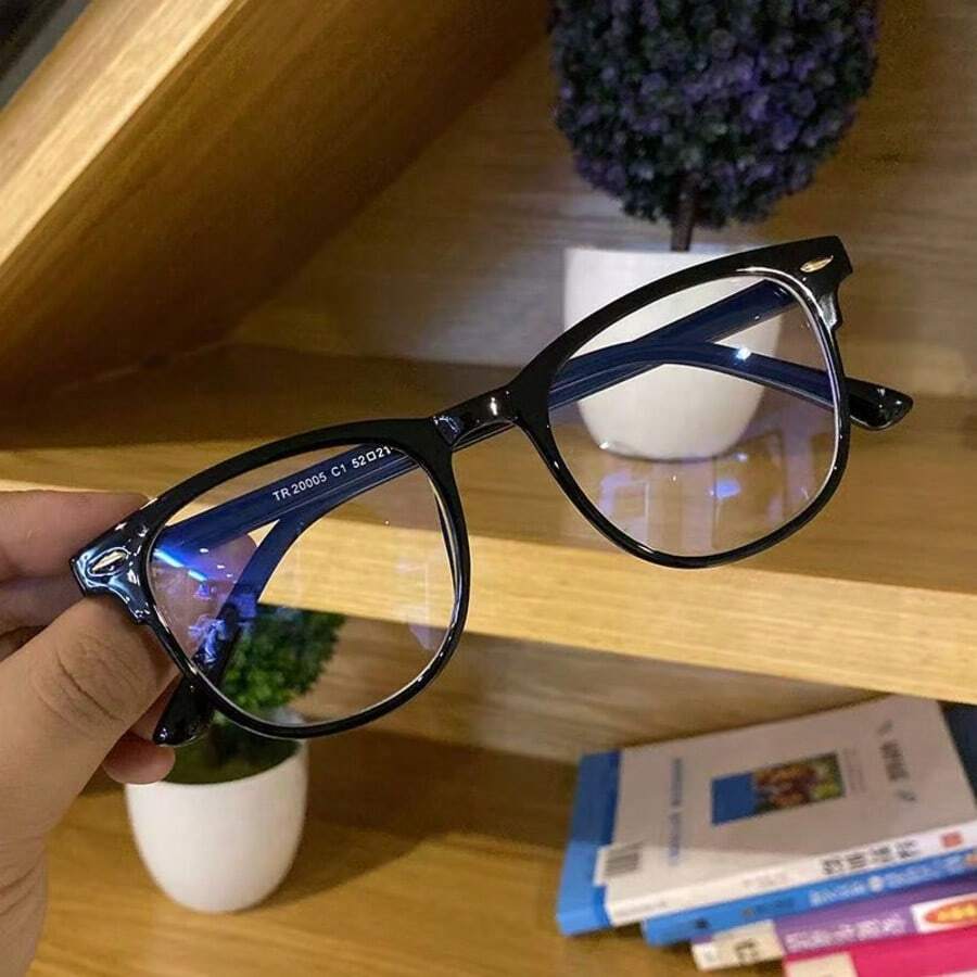 1pc Men Classy Aesthetic Modern Simple Style Clear Glasses For Daily Life Office Reading Holiday Gift Outdoor Travel Decoration And Computer Reading Gaming TV Phones Glasses