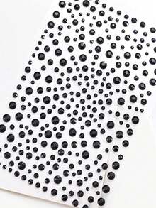 Schwarze Glitzer Gesichtsschmuck Aufkleber, Augen-Kristall Make-up Kunst Augen Körper Gesichtsschmuck Beauty Make-up Tools Eyeliner temporäre selbstklebende Nagel Beauty Augen Strass für Tanzshow, Party und Halloween Dekoration