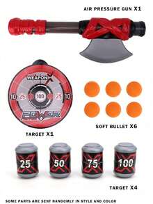 气动软弹枪（斧头、独角兽），泡沫软弹枪玩具，适合室内/室外对战，互动玩具，适合3岁以上儿童，是圣诞节/万圣节/复活节/生日礼物的绝佳选择。 - 彩色 - 查看 11