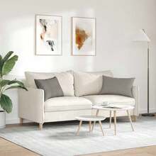 vidaXL 2 Stück Sofakissen 60 X 40 Cm Aus Stoff In Taupe - Grey - View 4