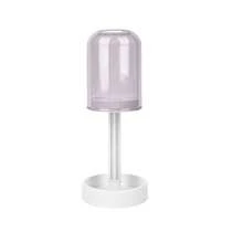 Toothbrush Holder With Drainage For Bathroom, 3 Slots Toothbrush Holder Stand With Tooth Brush Cup, Countertop Storage Organizer For Conventional Toothbrushes, Toothpaste (Clear Purple){Inchcolor_nameinch:InchPurpleinch} - Ungu - View 8