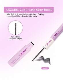 728pcs, 280pcs, 168pcs D-Curl, C-Curl Eyelash Extension Kit, DIY Eyelash Extension Set, 9-16mm, 60D, 100D, 120D Individual Lashes Set, Includes Lash Glue, Sealant, Tweezer, Remover Brush, Easy Self-Use (9-16mm, Set) - 紫色 - 查看 10