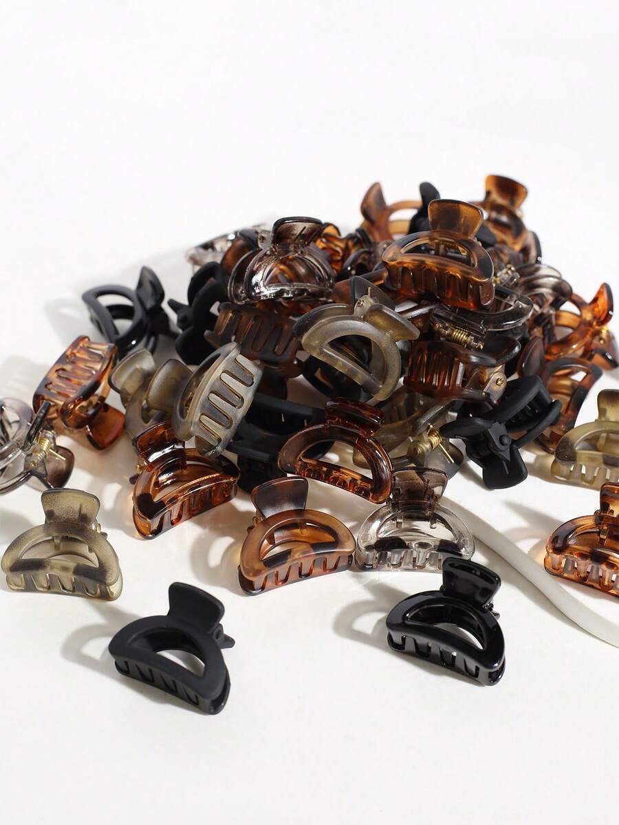 15/20/30 chiếc kẹp tóc mini hình bán nguyệt, màu cà phê, kẹp tóc nhỏ, kẹp tóc mái, phụ kiện tóc nữ, kẹp tóc thời trang, thích hợp cho kỳ nghỉ hè, đi biển.