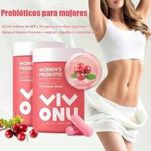 VIVONU Probióticos femeninos, mezcla de probióticos y probióticos de lactobacillus, 60.000 millones de cfu, 18 cepas, ayudan a la salud femenina, mejoran la inmunidad, la digestión, el intestino, promueven olores y flora saludables - 2 botellas - Ver 2