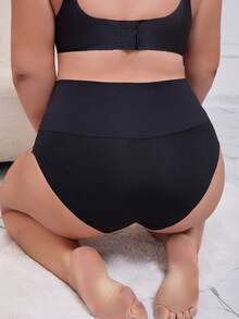 3Pcs Seamless Underwear Women Plus Size High-Waist Solid Color Panties Breathable Soft Comfortable Briefs ﻿