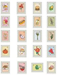 50pcs Cartoon Cute Stamp Series Stickers, Suitable For Scrapbooking, Diary, Notebook, Water Bottle, Car, Faith-Based Design With Positive Messages, Great For Gifts,School Supplies,Back To School - Nhiều màu - Xem 4