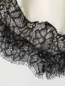 Seelio New Women's Fashion European Style Lace Decor Sexy Lingerie-Style Top