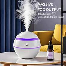 UDB Black Bedroom Humidifier With Colorful Lights - USB Powered, Touch Control, Quiet Operation, Compact Design, Suitable For 21-30㎡ Rooms, Bedroom Humidifier | Modern Humidifier | Quiet Humidifier, Bedroom Humidifier