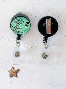 1pc ABS Full Flat Epoxy Resin Nurse Cap, Stethoscope, Tape Retractable Badge Reel, Doctor/Nurse ID Badge Holder - Multicolor - View 14