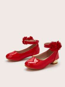 1 Paar Kleinkind Mädchen Blumen Dekor Plateau Absatz Prinzessin Party Schuhe, vielseitig für Frühling, Sommer, Herbst, Winter