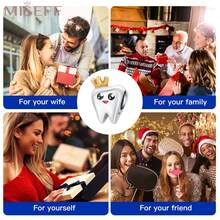 MISEFF 1 pieza Encanto de plata de ley S925 con diseño dental para hacer pulseras, manualidades y regalos de joyería para mujeres