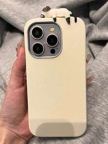 浪漫白色手机壳，可爱猫咪图案，简约少女风，防震、防滑、防刮，兼容 17/17Pro/17Pro Max/17 Air、16/15/14/13/12/11/Pro/Pro Max/Plus、S20-S25/FE/Ultra