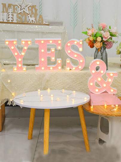1pc 21.8cm/8.58in Height Festival And Party Lighting,Christmas Decorations Lights Outdoor, LED Lamp,Numbers 0-9, Letters A-Z, Christmas Decoration Numbers Lights, Holiday Accessory, Wedding Birthday Party Supplies, Room Scene Decor