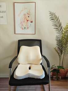 2件套人体工学座垫及腰部支撑套装 | 旨在改善坐姿 | 提升驾驶视野，长时间坐姿舒适 | 柔软记忆海绵提供支撑 | 适用于办公室、汽车和卡车