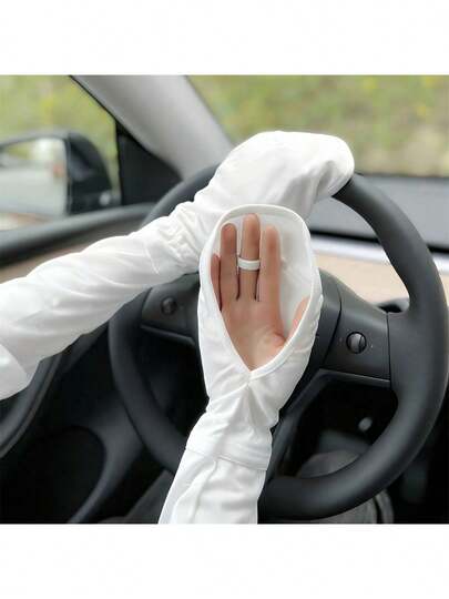 حماية الشمس و مضاد الأشعة فوق البنفسجية 1زوج في هذا الصيف، استخدم زوج من الأغطية المنفوخة بالحرارة والتهوية المصنوعة من حرير الجليد لتبقى مريح ومحمي من أشعة الشمس!