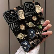 Funda para teléfono Planet and Lyrical Collage, a prueba de golpes, mate, resistente a caídas, lente todo incluido, silicona, funda dura, soporte magnético, funda para teléfono Apple elegante y creativa.especialmente diseñado para XR/X/XS/XS Max|11/11 Pro/11 Pro Máx|12/12 Pro/12 Pro Máx| 13/13 Pro/13 Pro Max.| 14/14 Pro/14 Plus/14 Pro Máx.| 15/15 Pro Max/15 Pro/15 Plus| 16/16 Pro/16 Pro Max/16 Plus| 17/17 Pro/17 Pro Max/17 Air Diseñado con cuero sintético, es resistente a las manchas, elegante y a la moda. - Negro 463 - Ver 6