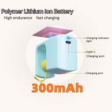 Ceiling Cat Teaser, USB-C Auto Bounce Ceiling Cat Teaser, Electric Cat Toy - Smart Wall-Mounted Interactive Fun For Cats Door Ceiling Hanging Interactive Toys For Indoor (Blue) - 藍色 - 查看 2