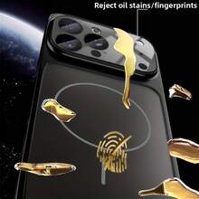 Premium New 17 Series Titanium Metal Nano Satin Glass Phone Case Compatible With IPhone 17 Air, 16, 15, 14, 13 Pro Max. Original Glass Nano Satin Polished Phone Case With Magnetic Compatibility, Supports Wireless Charging, And Provides Shock And Drop Protection. - Black - View 5