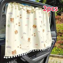 1/2 PCS Cute Car Window Shades - Suction Cup Car Sun Shades For Privacy, UV Protection & Heat Insulation, Premium Vehicle Side Window Sun Blinds For Cars, SUVs, Trucks & Sedans