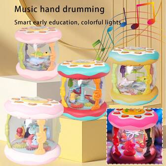 婴儿音乐鼓 智慧早教 彩色灯光 婴儿声光玩具 音乐玩具 早教益智玩具 互动早教玩具 舒缓音乐鼓（不含电池）