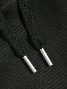 男士纯色户外慢跑裤。多口袋设计，弹性腰带配抽绳，弹性裤脚，简约户外休闲风格，适合作为礼物送给丈夫或男友。 - 黑色 - 查看 3