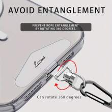 Customized Mobile Phone Pad With Name And Content Markings, Mobile Phone Lanyard Piece, Stainless Steel 360 Degree Rotating Clip, Metal Hanging Chain, Metal Stainless Steel Clip, 360 Degree Rotatable Triangle Universal Hanging Piece, Buckle, Anti Loss And Hanging