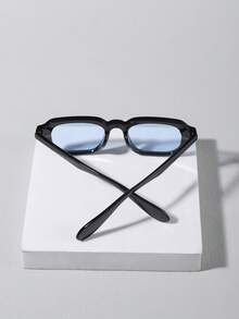 1PC Men's Casual Basic Retro Rectangular Fashion Glasses Suitable For Holiday Outings, Daily Outfit Matching, And Work Commuting - 彩色 - 查看 5