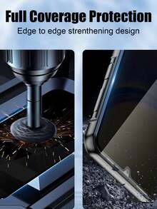 3pcs Privacy Screen Protector Film, Anti-Scratch, Waterproof, Anti-Fingerprint, Applicable For Samsung Galaxy S20 FE/S21 FE/A02/A02S/A03/A23/A24/A25/A31/A72/S24 FE/A06/A17/A07 Series - Black - View 6