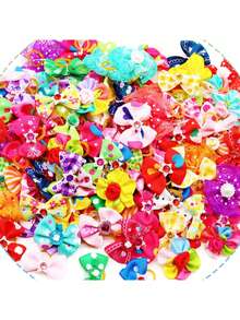 20pcs Random Bow Decor Pet Hair Tie - Multicolor - View 10