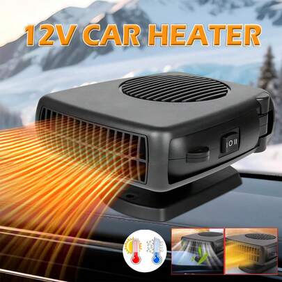 Car Heater 12V Portable Heater For Cars Auto Windshield Defogger Defroster 2 In 1 Fast Heating & Cooling Auto Heating Fan 360 Degree Rotary Defrosters Defoggers