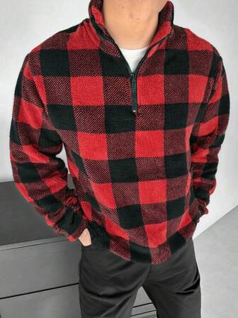 Men's Casual Christmas Zip-Up Hoodie Sweatshirt