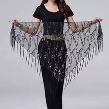 1pc Women's Belly Dance Costume Sequin Tassel Triangle Belly Dance Hip Scarf Women's Thai//Arabic Dance Skirt Belt