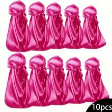 Men's Silk Durag Cap Bandana Silky Du Rag Doo Rag Long Tail Waves Cap