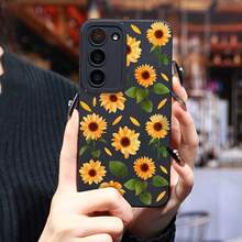 Funda de teléfono con diseño de girasol vívido para Samsung Galaxy S25 Ultra/S24 PLUS/S23+/S22/S21 Series con absorción de impactos, antideslizante, estructura ligera, nuevo estilo de moda y protección de carcasa suave de TPU de alta calidad. - Colores mixtos - Ver 8