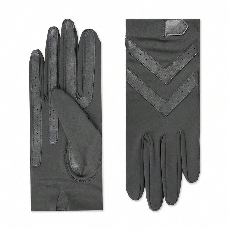 Isotoner Womens Water Repellent Touchscreen Spandex Shortie Gloves{Inchsize_nameinch:InchLarge/X-Largeinch,Inchcolor_nameinch:InchCharcoalinch} - Than - Xem 1