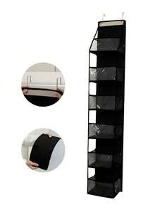 1个6口袋无纺布门后收纳袋，适用于婴儿房，可装尿布、玩具、杂物