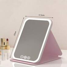 1 gương trang điểm LED (dung lượng pin: 600mAh) - 3 chế độ ánh sáng (Trắng/Tự nhiên/Ấm), gương trang điểm sạc USB, độ sáng điều chỉnh được, thiết kế gập gọn tiện lợi, thích hợp sử dụng tại nhà, khi đi du lịch và trong ký túc xá, món quà Giáng sinh, sinh nhật, Ngày của Mẹ hoàn hảo dành cho phụ nữ, cũng là món quà Giáng sinh, quà tặng cá nhân hóa và vật dụng cần thiết khi đi du lịch. - Nhiều màu - Xem 3