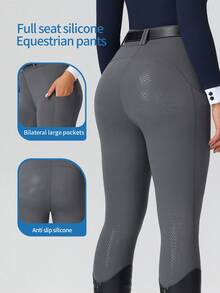 ROYALS MATTINI 女式马术马裤，全座硅胶防滑耐用马裤，带口袋，速干，适合骑马运动