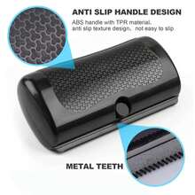 Pet Grooming Brush, Dog Brush For Short Hair, Mr Waggytails Dog Brush, Short Hair Pet Hair Removal Brush, Professional Grooming Tool Cat Hair Brush, Fur Wonder Dog Brush - Black - View 10