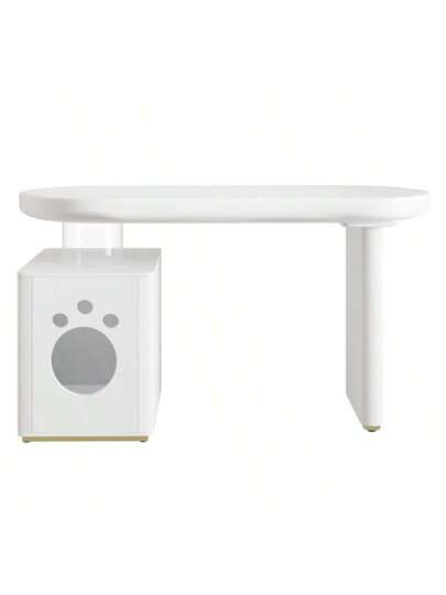 Bureau Pet Bed 117*50*76 Cm, Fully Painted, Rounded Curves, Cm Thick Legs, Stable Modern, Wit French Size XL view 2