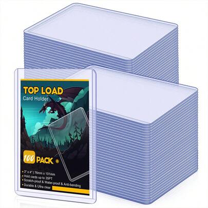 100/25/10/1 st kortfodral hårdplast för baseboll, skyddande hållare, samlarkort, sportkort 3 x 4 tum, genomskinliga PVC-kortspelskort, julstil, julklapp