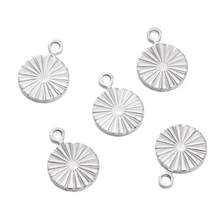 20/50pcs Gold Color Stainless Steel Heart Pendants Round Necklace Charms Pendant For DIY Bracelet Jewelry Making Accessories Valentines - Stainless Steel Embossed Pendant - View 13