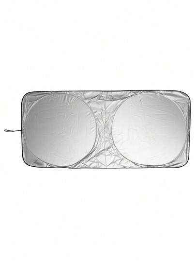 Guarda-sol para carro com proteção solar e isolamento térmico, revestido de prata, resistente aos raios UV, capa protetora solar para veículos, acessório automotivo.
