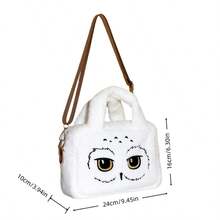 Harry Potter Girls' Hedwig Handbag, Plush Crossbody Bag, Large Capacity Zipper Clutch, Suitable For Commuting, Outings, Festivals, Parties, Halloween, Christmas And Other Occasions, Great Gift For Young Women, Students And Ladies - White - View 10