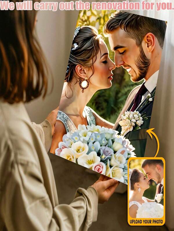 Custom Personal Photos Prints On Canvas With DIY Frame, Personalized Canvas Poster, Custom Your Photo, Perfect Gift For Friends & Family, Wall Art, Home Decor Ornamental Unique Ideal Gifts